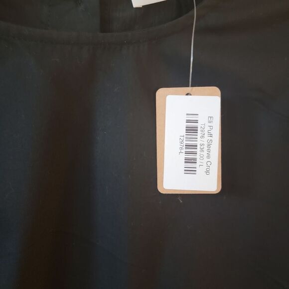 Vestique Crop Puff Sleeve Statement Top in Black - Size Large Long/3/4's… - Picture 6 of 7